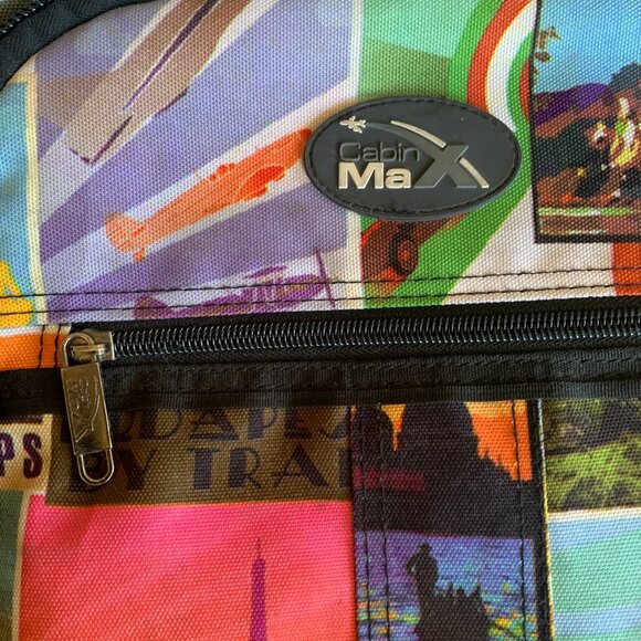 Cabin Max Metz Backpack Flight Approved Carry on Bag  22x16x8" Postcards Travel - Picture 4 of 7